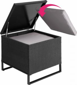 Tectake Meble ogrodowe, technorattan, Ostuni - czarny 5