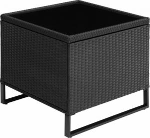 Tectake Meble ogrodowe, technorattan, Ostuni - czarny 6