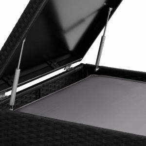 Tectake Meble ogrodowe, technorattan, Ostuni - czarny 7