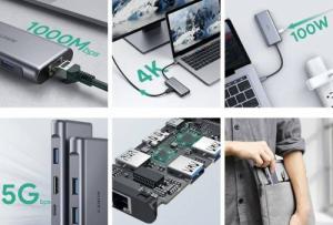 Stacja/replikator Aukey USB-C (ITAN1020120) 3