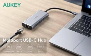 Stacja/replikator Aukey USB-C (ITAN1020120) 6
