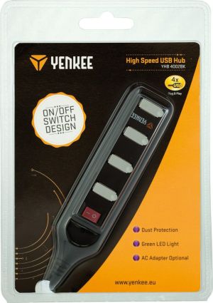 HUB USB Yenkee YHB 4002BK 4x USB-A 2.0 (45007828) 2