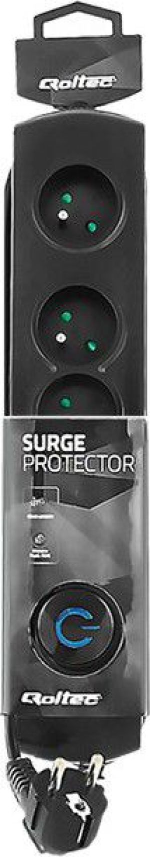 Listwa zasilająca Qoltec Swift przeciwprzepięciowa 4 gniazda 2.5 m czarna (50105) 3