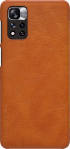 Nillkin Nillkin Qin Case etui do Xiaomi Poco X4 Pro 5G osłona na aparat kabura pokrowiec obudowa z klapką brązowy 19