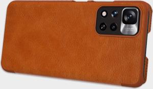 Nillkin Nillkin Qin Case etui do Xiaomi Poco X4 Pro 5G osłona na aparat kabura pokrowiec obudowa z klapką brązowy 2