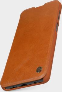 Nillkin Nillkin Qin Case etui do Xiaomi Poco X4 Pro 5G osłona na aparat kabura pokrowiec obudowa z klapką brązowy 6