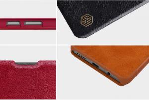 Nillkin Nillkin Qin Case etui do Xiaomi Poco X4 Pro 5G osłona na aparat kabura pokrowiec obudowa z klapką brązowy 8