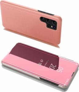 Hurtel Clear View Case futerał etui z klapką Samsung Galaxy S22 Ultra różowy 1