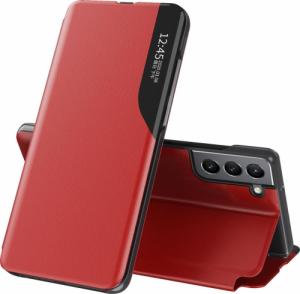 Hurtel Eco Leather View Case elegancki futerał etui z klapką i funkcją podstawki Samsung Galaxy S22+ (S22 Plus) czerwony 1