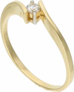 Rosanto Złoty delikatny pierścionek z cyrkonią roz. 10 585 14k 1