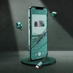 Słuchawki Remax Remax przewodowe słuchawki z wbudowanym pilotem głośności Lightning 1,2m zielony (RM-711I) 2