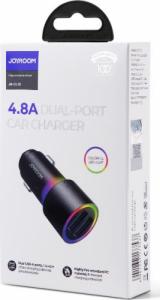 Ładowarka Joyroom Joyroom samochodowa ładowarka 2 x USB z podświetleniem 24W czarny (JR-CL10) 5