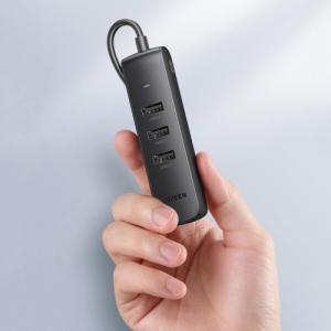 HUB USB Ugreen CM416 1x RJ-45  + 3x USB-A 2.0 (UGR1222BLK) 11