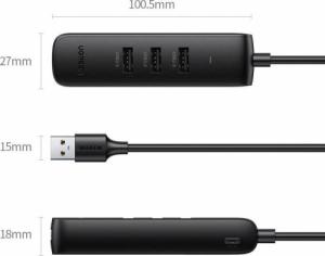 HUB USB Ugreen CM416 1x RJ-45  + 3x USB-A 2.0 (UGR1222BLK) 13
