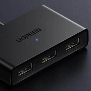 Przełącznik Ugreen Ugreen przełącznik adapter switch box USB 2 wejścia - 3 wyjścia czarny (CM409) 7