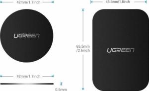 Ugreen Ugreen metalowe płytki do samochodowych uchwytów magnetycznych szary (LP123) 5