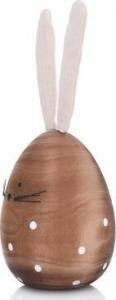 Dekoracja świąteczna DUKA Ozdoba wielkanocna jajko z uszami kropki DUKA MUNTER 16 cm drewniana 4