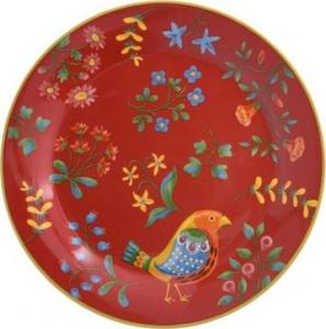 DUKA Talerz śniadaniowy DUKA PARADISE 22 cm czerwony ceramika 1