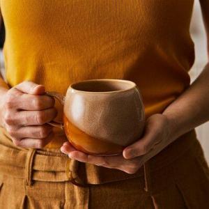 DUKA Talerz obiadowy DUKA JORDEN 26 cm brązowy kamionkowy 6