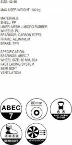 Rolki CoolSlide Lisboa rekreacyjne pomarańczowe r. 42 9