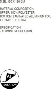 Hi-Tec Koc piknikowy Battani niebiesko-pomarańczowy 150x180cm 3