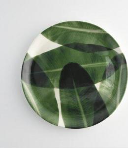 DUKA Talerz obiadowy bananowiec DUKA EKVATOR 27 cm zielony fajans 2