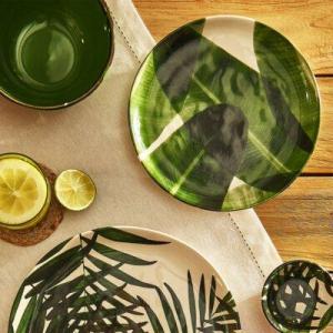 DUKA Talerz obiadowy bananowiec DUKA EKVATOR 27 cm zielony fajans 3