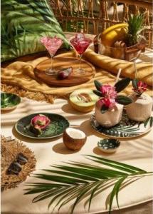 DUKA Talerz obiadowy bananowiec DUKA EKVATOR 27 cm zielony fajans 7