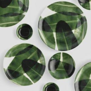 DUKA Talerz obiadowy bananowiec DUKA EKVATOR 27 cm zielony fajans 9