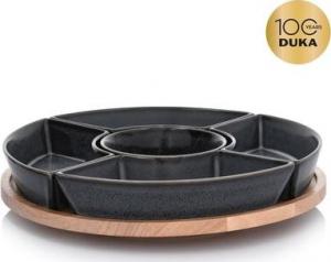 DUKA Zestaw do przystawek na obrotowej tacy DUKA WAREWOOD porcelanowy 1
