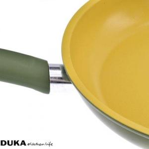 Patelnia DUKA Patelnia z powłoką oliwną DUKA OLLI 28 cm żółta zielona stal nierdzewna 3