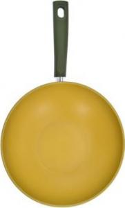Patelnia DUKA Wok z powłoką oliwną DUKA OLLI 28 cm żółty zielony stal nierdzewna 1