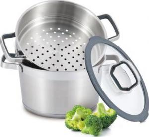 DUKA Garnek do gotowania na parze DUKA ESKIL 5200 ml srebrny stal nierdzewna 1