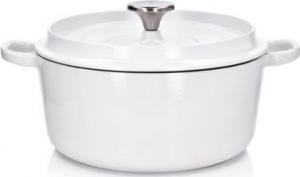 DUKA Garnek z pokrywką DUKA BJORN 4200 ml biały żeliwo 1
