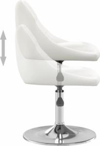 vidaXL vidaXL Krzesła stołowe, 6 szt., białe, obite sztuczną skórą 4