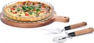 DUKA SOREN 2.0 ZESTAW SZKL. TALERZ DO PIZZY Z DESKĄ I AKCESORIAMI 30CM 1