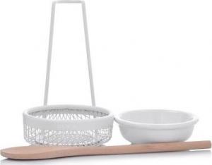 DUKA Podstawka pod łyżkę stojak z łyżką DUKA FINT biała stalowa 2