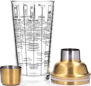 DUKA DUKA BAR SHAKER 400ML SZKŁO, ZŁOTY 2