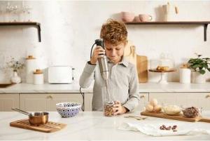 Blender DUKA Blender ręczny z akcesoriami DUKA BOSSE srebrny stal nierdzewna 3