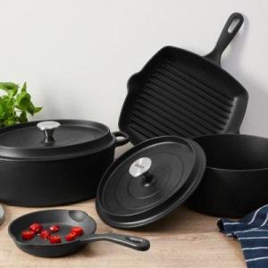 DUKA Garnek z pokrywką DUKA BJORN 4200 ml czarny żeliwo 4