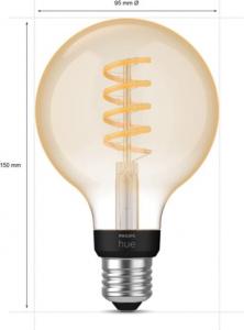 Philips Hue Żarówka żarnikowa Filament Globe E27 G93 7W 550lm (929002477801) 2