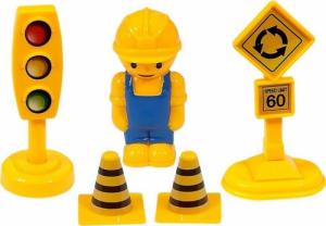 LeanToys Zestaw autek Dźwig Wywrotka Koparka do Rozkręcania 7