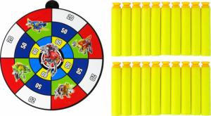 LeanToys Dinobots 2w1 Dinozaur Pistolet na Strzałki Fioletowy Triceratops Tarcza 4