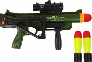 LeanToys Karabin Granatnik Rakiety z Dźwięk Latarka Zielony 4