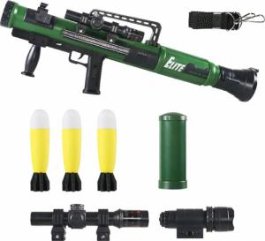 LeanToys Granatnik RPG Pociski Wyrzutnia Rakiet Światło Dźwięk Zielona 7