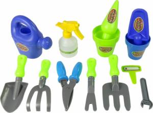 LeanToys Zestaw Ogrodowy Piaskownica Narzędzia w Skrzynce Nożyce Łopatka 2