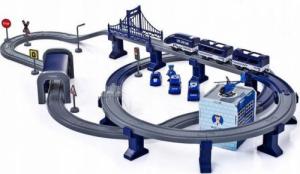 LeanToys Zestaw Miasteczko Policja Pociąg Niebieski 203 km/h 6