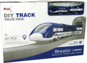 LeanToys Zestaw Miasteczko Policja Pociąg Niebieski 203 km/h 7