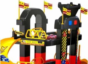 LeanToys Garaż Parking 5- poziomowy Winda na Baterie 10 Autek Światła 4