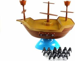 LeanToys Gra Zręcznościowa Statek Piracki Z Pingwinami 3